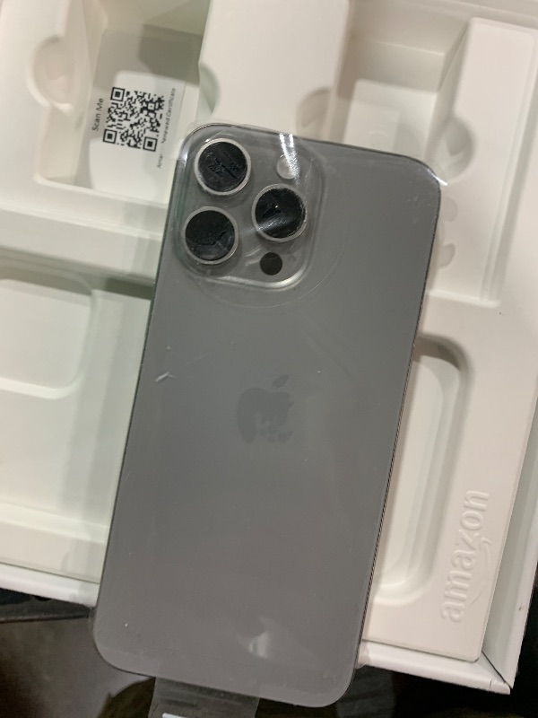 Photo 1 of Apple iPhone 15 Pro Max, 256GB, Natural Titanium - Unlocked (Renewed Premium)