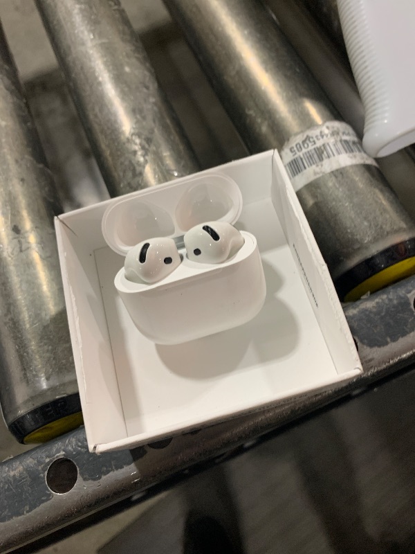Photo 1 of Apple AirPods 4 Wireless Earbuds, Bluetooth Headphones, with Active Noise Cancellation, Adaptive Audio, Transparency Mode, Personalized Spatial Audio, USB-C Charging Case, Wireless Charging, H2 Chip