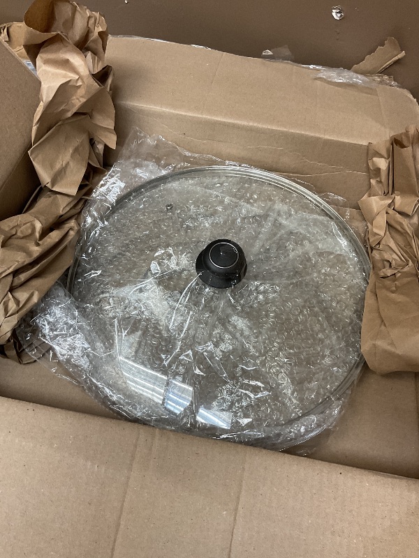 Photo 1 of 15 Inch Pan Lid Glass Lid Replacement Pan Cover for 15" Lodge Cast Iron Skillets, Frying Pans, Pots and Wok, Clear