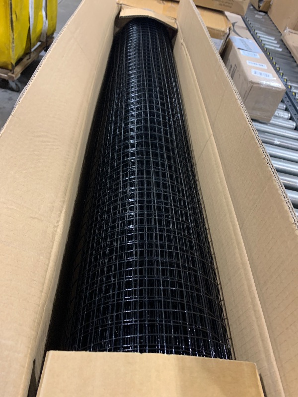 Photo 1 of 48'' x 50' 1inch Hardware Cloth 16 Gauge Black Vinyl Coated Welded Fence Mesh for Home and Garden Fence and Home Improvement Project