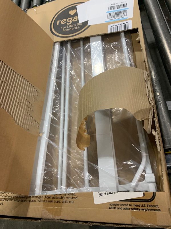 Photo 1 of BABELIO Metal Baby/Dog Gate 29''-48'' Auto Close Extra Wide Pet Barrier for Stairs & Doorways, Pressure Mounted Walk Thru Child Door, NO Need Tools and Drilling, with Wall Cups