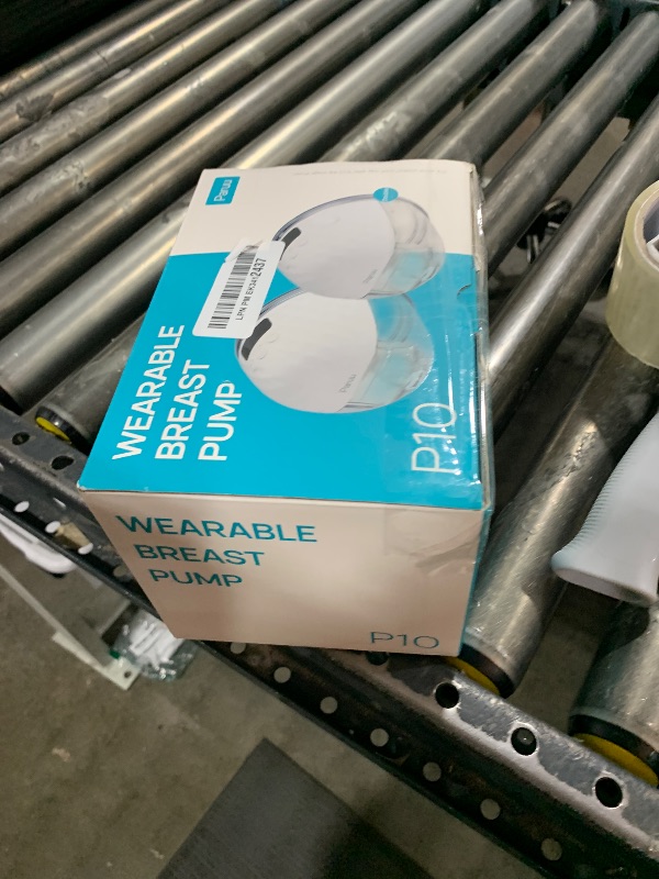 Photo 1 of Paruu P10 Hands-Free Breast Pump Wearable, 338mmHg Strong Suction, Low Noise, 4 Modes & 9 Levels,19/21/24/28mm Insert/Flange, 2 Pack (White)