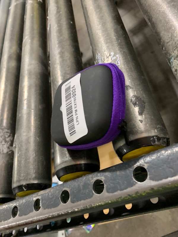 Photo 1 of Woyinger Square Earbud Case Portable EVA Carrying Case Storage Bag Cell Phone Accessories Organizer with Carabiner for Earphone, Earbud, Earpieces, SD Memory Card, Camera Chips, Purple