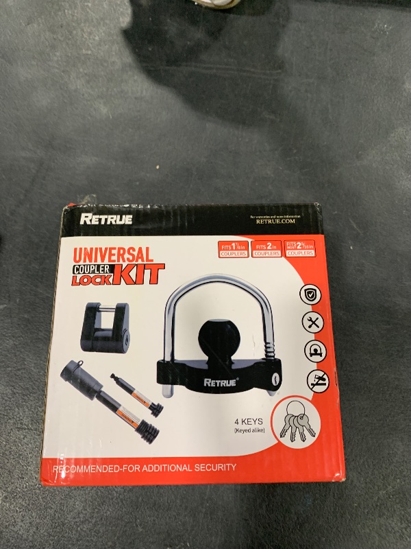 Photo 1 of RETRUE Keyed Alike Trailer Lock Set Tow & Store Lock Kit Include Universal Coupler Lock & Dual Hitch Receiver Pin Lock & Trailer Tongue Lock, Black