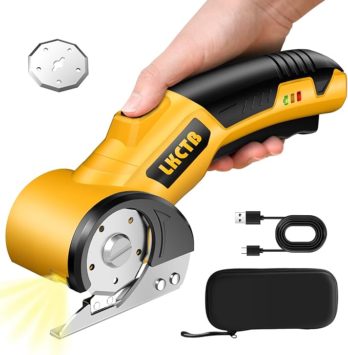 Photo 1 of Electric Scissors, Cardboard Cutter, With LED Light, High-Efficiency Brushless Motor, 2000mAh Battery, Tungsten Steel Blade, Suitable for Cloth, Cardboard, Leather, Carpet