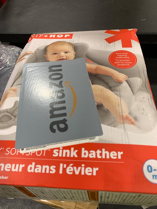 Photo 1 of Skip Hop Soft Sink Baby Bath Tub, Moby, Grey