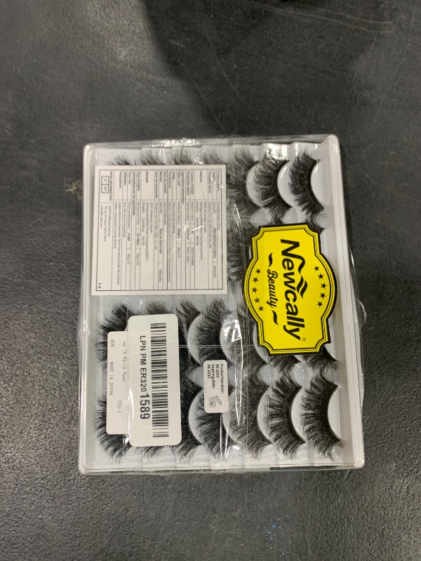 Photo 1 of Newcally Lashes Fake Eyelashes Long Dramatic Thick Volume Faux Mink Eye Lashes 14 Pairs Pack