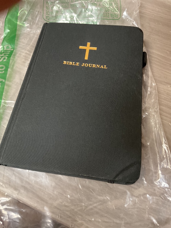 Photo 1 of JUBTIC Prayer Journal for Men, Sermon/Scripture/Bible Notebooks for Note Taking, 4 Months Bible Verse Mapping Journal, Christian Gifts for Men-(5.6 * 8.5") Black