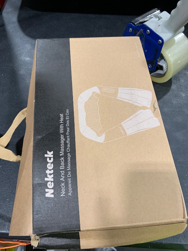 Photo 1 of Nekteck Shiatsu Neck Massager for Pain Relief Deep Tissue with Heat, 3D Kneading Massage Pillow Back Shoulder Massagerfor Body Muscle, Plug-in Use for Home Office Car, Gifts for Mom Dad Him Her