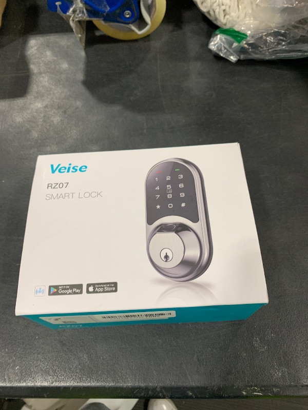 Photo 1 of Veise RZ07 Smart Lock, Fingerprint Door Lock, 7-in-1 Keyless Entry with App Control, Electronic Touchscreen Keypad Deadbolt, Biometric Smart Locks for Front Door, Satin Nickel