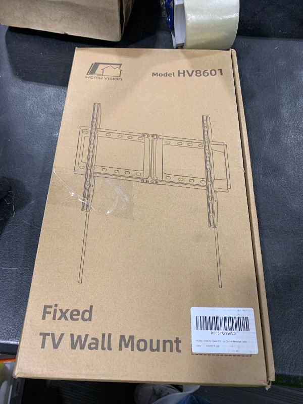 Photo 1 of HOME VISION Heavy Duty Fixed TV Wall Mount for Most 32-86 Inch Flat TVs, Max VESA 600X400mm up to 165lbs Fits 16/18/24 Inch Wood Studs, Universal Low Profile Wall Mount TV Bracket, Space Saving HV8601