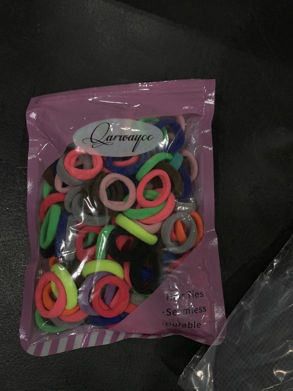 Photo 1 of Baby Hair Ties, Cotton Toddler Hair Ties for Girls, Kids Seamless Hair Bands, Girls Elastic Ponytail Holders, Diameter 0.97 Inch and Assorted Colors by Qarwayoc