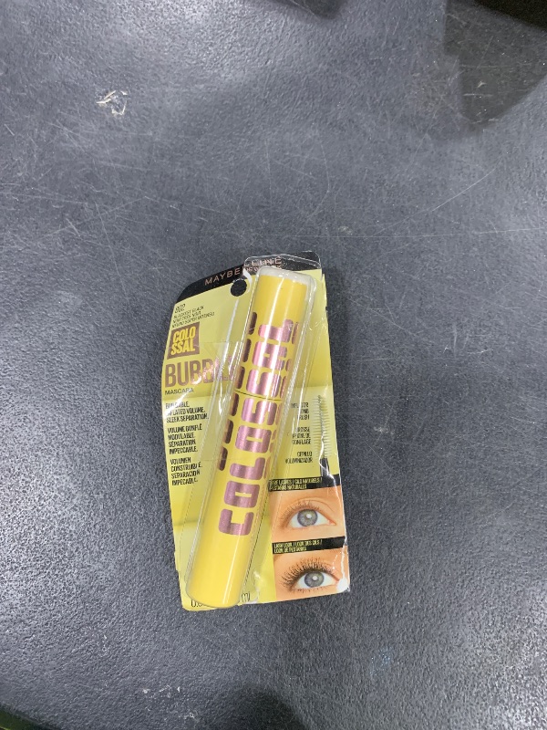 Photo 1 of Maybelline The Colossal Bubble Washable Mascara, Buildable Mascara Volume and Length Formula for Bold, Separated Lashes, Blackest Black, 1 Count