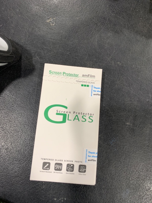 Photo 1 of amFilm (3-Pack iPhone XS/X Screen Protector, 0.26mm 9H Tempered Glass Screen Protector with Easy Installation Tray for Apple iPhone 10.
