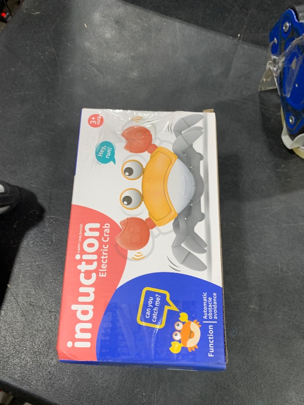 Photo 1 of Crawling Crab Baby Toys, Tummy Time Toy Gifts 3 4 5 6 7 8 9 10 11 12 Babies, Automatic Obstacle Avoidance Toddler Interactive Toy with Music Sounds, Walking Toddler Birthday Gift
