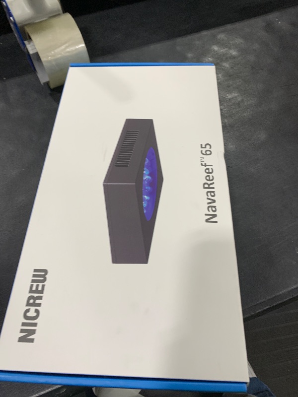 Photo 1 of NICREW NavaReef 65 Reef LED Light, 65W Reef Aquarium Lighting for Soft/LPS Corals and Saltwater Fish Tanks, Built-in Timer, Blue Focused Spectrum