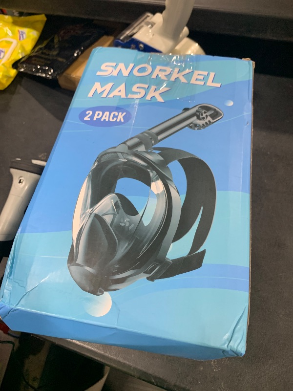 Photo 1 of Zenoplige Full Face Snorkel Mask Adults, Dry-Top Snorkeling Gear with Camera Mount, Foldable 180-Degree Panoramic Scuba Mask for Snorkeling Diving Swimming Travel, Anti-Fog & Anti-Leak