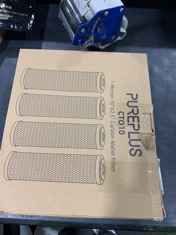 Photo 1 of 1 Micron 2.5" x 10" Whole House CTO Carbon Water Filter Cartridge Replacement for Under Sink Water Filter System, Dupont WFPFC8002, WFPFC9001, FXWTC, SCWH-5, WHEF-WHWC, WHCF-WHWC, AMZN-SCWH-5, 4Pack