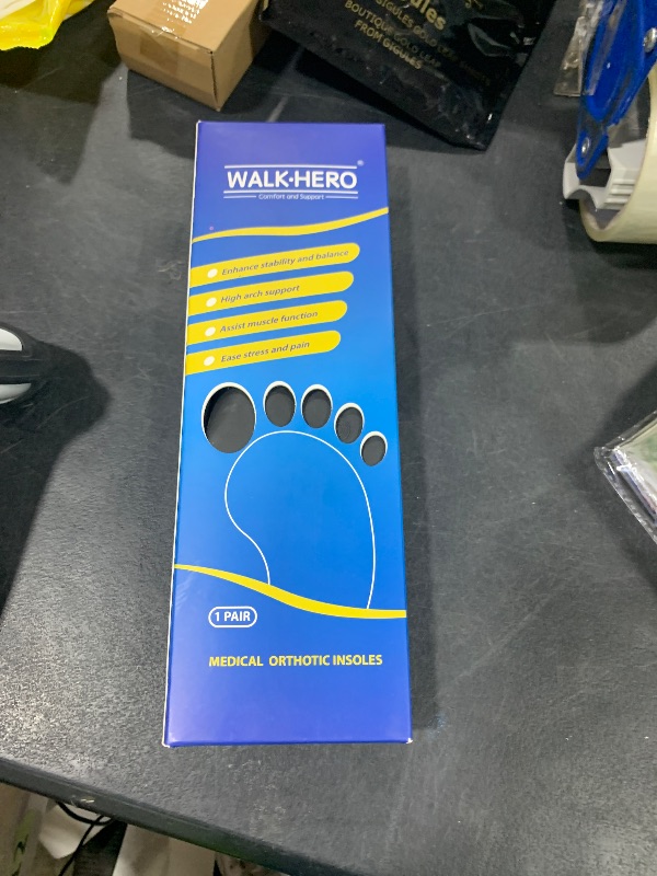 Photo 1 of Plantar Fasciitis Insoles for Men Women - Orthotics Inserts, Shoe Insoles Arch Support Flat Feet Inserts Work Boot Insoles for Standing All Day (Mens 10-10 1/2 | Womens 12-12 1/2)