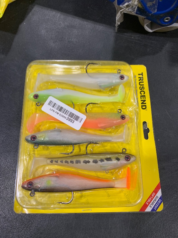 Photo 1 of TRUSCEND Fishing Lures for Paddle Tail Swimbaits Bass Trout Jighead Lures Soft Fish Baits Freshwater Saltwater Jigging Bass Pike Walleye Jigs Gear Fishing Gifts for Men
