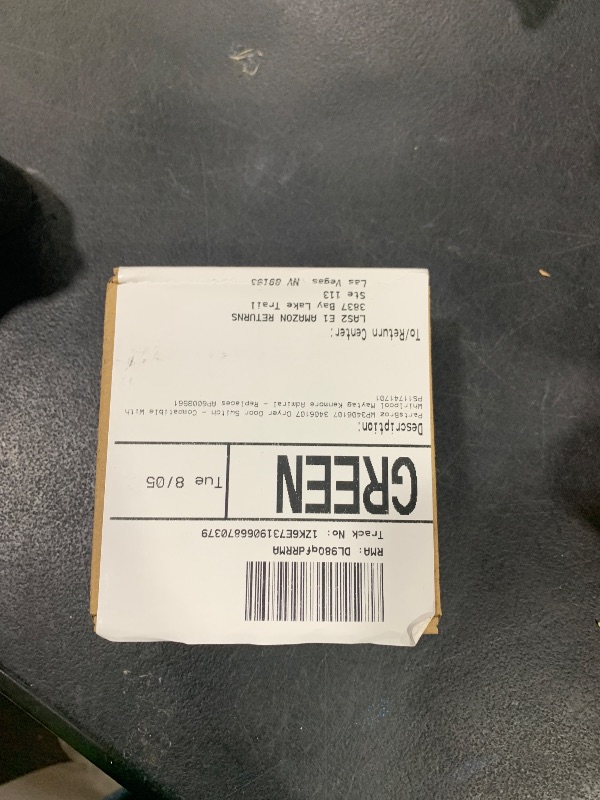 Photo 1 of PartsBroz WP3406107 3406107 Dryer Door Switch - Compatible With Whirlpool Maytag Kenmore Admiral - Replaces AP6008561 PS11741701