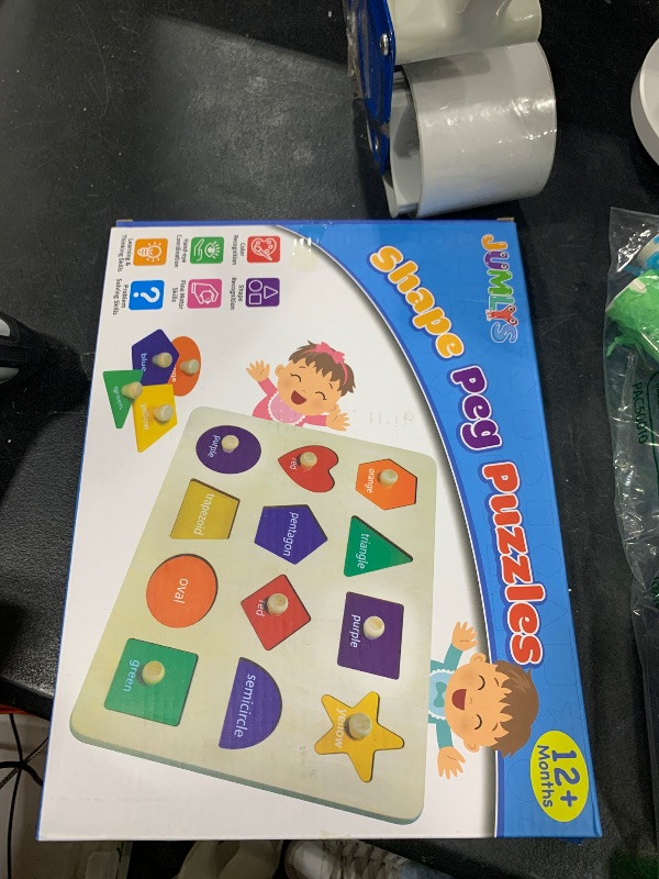 Photo 1 of Jumlys Montessori Toys for Toddlers 1, 2, 3 Year Old, Wooden Shape Learning Puzzles for Baby 12-18-24 Months, Early Educational Toys, Perfect Christmas Birthday Gifts for Boys & Girls Age 1-3