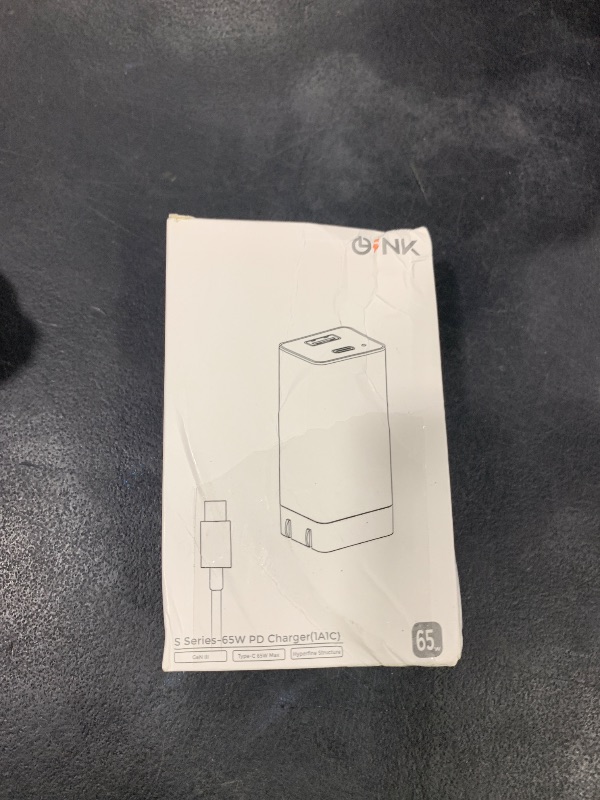 Photo 1 of OLINK 65W Fast Charging USB C GaN Charger, Universal Compact USB Charger Block for Laptops, Tablets, iPhone Pro Max, iPad, MacBook Pro/Air, Dell XPS, HP, Steam Deck, Nintendo Switch, Cable Included