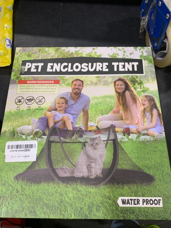 Photo 1 of Cat Tent Outdoor, Pet Enclosure Tent Suitable for Cats and Small Animals, Indoor Playpen Portable Exercise Tent with Carry Bag(Dark Green)