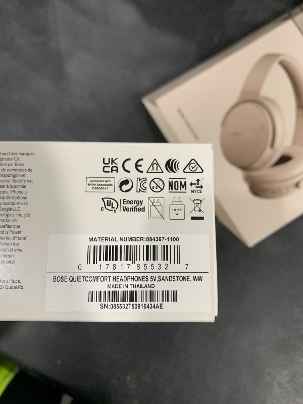 Photo 1 of Bose QuietComfort Bluetooth Headphones, Wireless Headphones with Active Over Ear Noise Cancelling and Mic, Deep Bass, Up to 24 Hours of Playtime, Sandstone