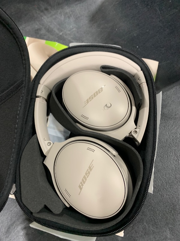 Photo 1 of Bose QuietComfort Bluetooth Headphones, Wireless Headphones with Active Over Ear Noise Cancelling and Mic, Deep Bass, Up to 24 Hours of Playtime, Sandstone