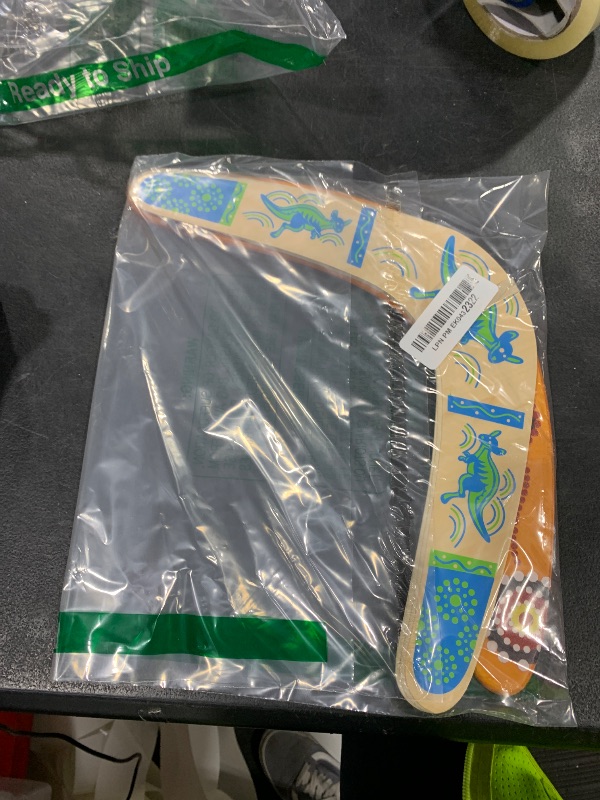 Photo 1 of Inborntrait Boomerang for Kids 2 Pack, Australia Style Wooden Handmade Boomerangs, V-Shaped Returning Boomerangs for Ages Above 10 Years Old Kids and Adult (Blue and Light Brown)