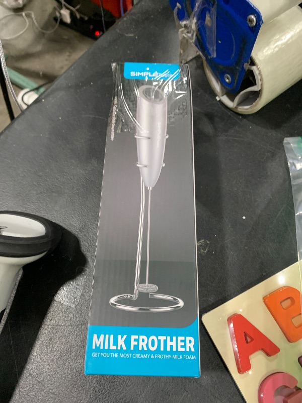 Photo 1 of SIMPLETaste Milk Frother Handheld Battery Operated Electric Foam Maker, Drink Mixer with Stainless Steel Whisk and Stand for Cappuccino, Bulletproof Coffee, Latte