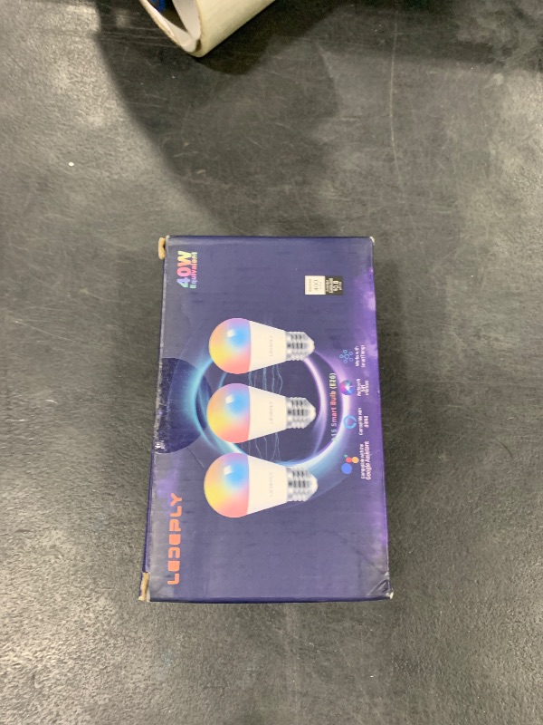 Photo 1 of LEDEPLY A15 LED Smart Bulb, Compatible with Alexa, Google Home, E26, 5W=40W, Color Changing, Dimmable WiFi Light Bulbs, No Hub Required, 3 Pack