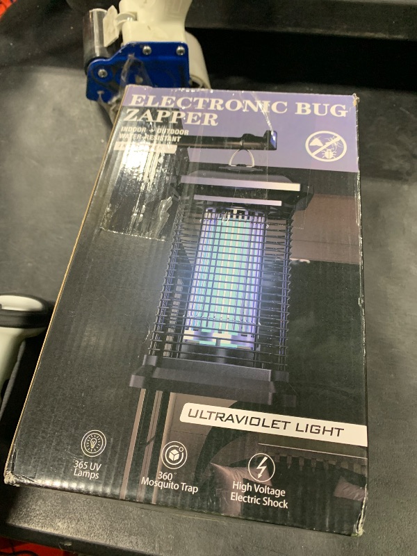 Photo 1 of AMUFER Bug Zapper for Outdoor & Indoor, 1/2 Acre Coverage Mosquito Lamp with 18W Bulb & 4400V High-Voltage, 100% Improvement in Mosquito Control Effect, Electric Fly Trap for Patio, Backyard, Home