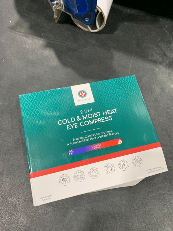 Photo 1 of Medi Grade 2-in-1 Heat and Cooling Eye Mask - Microwave Activated Heated Eye Mask for Dry Eyes, Styes and Blepharitis and integrated Cooling Eye Mask for Puffy Eyes, Dark Circles or Migraines