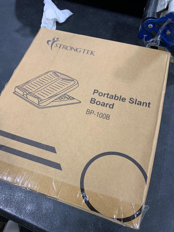 Photo 1 of StrongTek Portable Slant Board, Lightweight 3.7 lbs, 5-Level Adjustable Calf Stretch Board (20°–50°) with Non-Slip Surface for Safe Stretching, Improved Ankle Flexibility, Balance & Rehab Anywhere