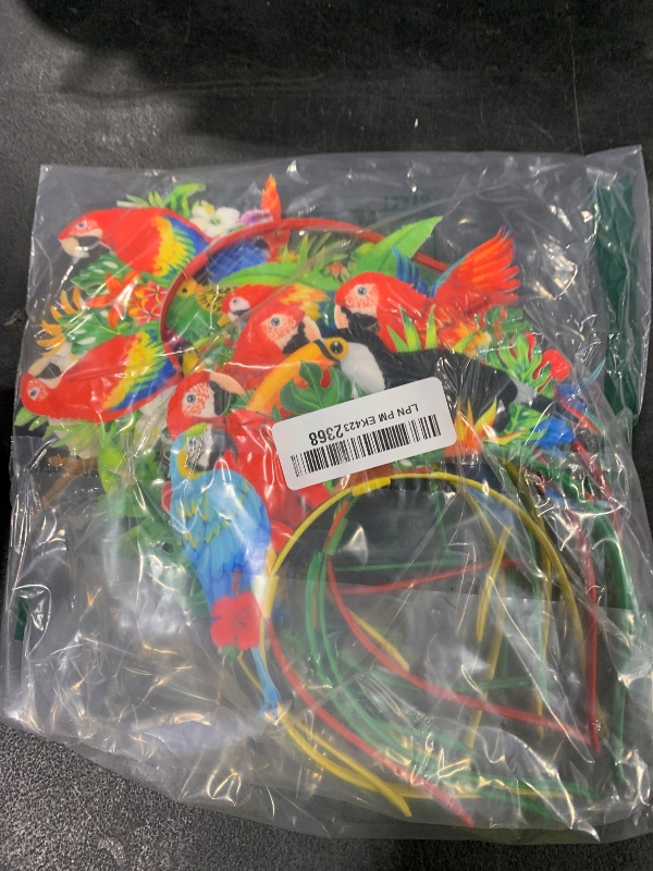 Photo 1 of Capoda 16 Pcs Hawaiian Headbands Bulk Felt Parrot Head Boppers Luau Headdress Tiki Bar Hair Hoop for Tropical Summer Aloha Beach Party Favors Supplies