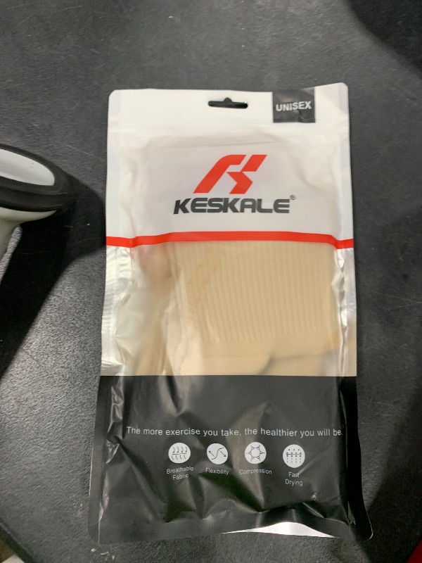 Photo 1 of Keskale Compression Socks for Women & Men Open Toe (3 Pairs), Ankle Brace Compression Sleeve with Neuropathy, Foot Compression sleeve for Swelling, Pain & Plantar Fasciitis Relief (Beige, XL)