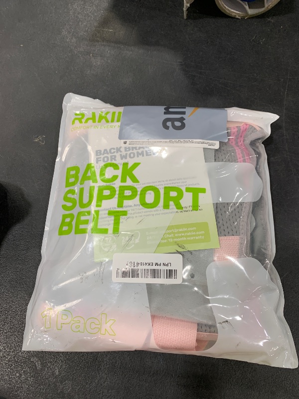 Photo 1 of Rakiie Back Brace for Women, 9X Support System with Upgraded 3D Silicone Pad, Ergonomic Adjustable Lumbar Support for Pain Relief, Sciatica, Pink Size M (Waist: 33.5"-39.4")