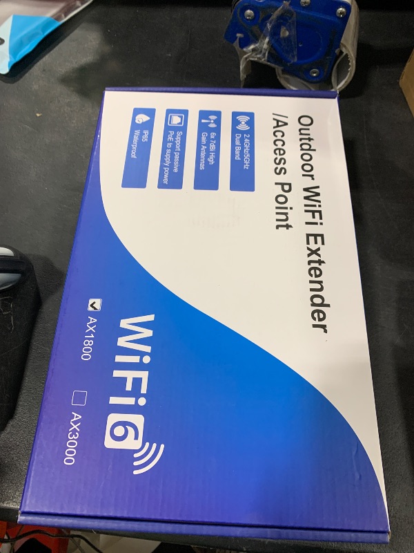 Photo 1 of AX1800 Outdoor WiFi Extender, IP67 Weatherproof Outdoor Wireless Access Point, Supports Extender/AP/Repeater, Dual Band High Power Long Range Outdoor WiFi Extenders Booster for Farm Backyards Garages