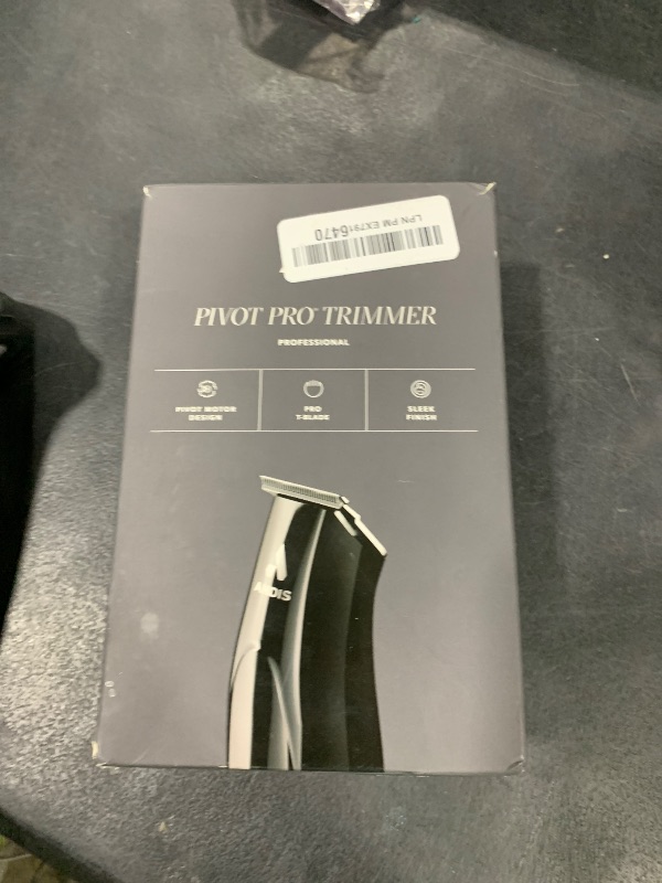 Photo 1 of Andis 24805 Professional PivotPro Beard & Hair Trimmer with Carbon Steel T-Blade - Black