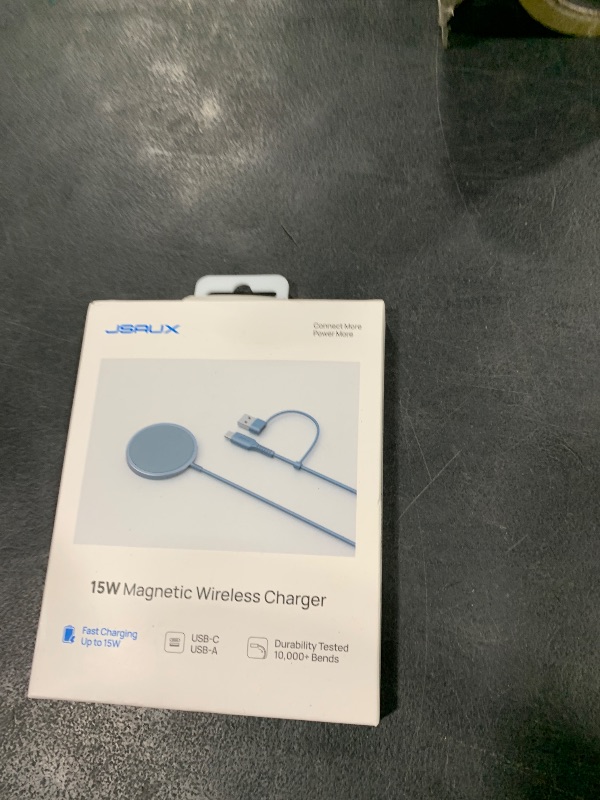 Photo 1 of JSAUX Magnetic Wireless Charger Compatible with MagSafe Charger/iPhone 16/16 Pro/16 Plus/16 Pro Max/iPhone 15 Pro Max Plus/iPhone 14 13 12 Series, Wireless Mag Safe Charging Pad, Mag Charger (Black)