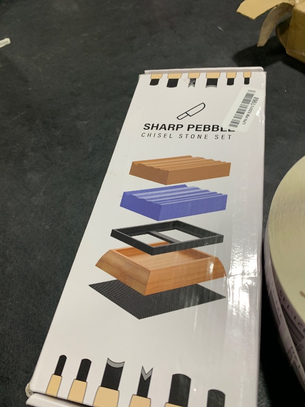 Photo 1 of Sharp Pebble Sharpening Stones for Wood Carving Tools-Two Whetstones Grit 400 & 1000 Gouge Sharpener- Waterstone Sharpening System for Wood Carving Knives & Chisels with Non-Slip Bamboo Base