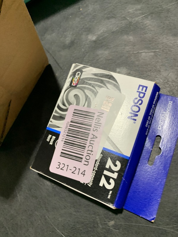 Photo 1 of EPSON 212 Claria Ink Standard Capacity Black Cartridge (T212120-S) Works with WorkForce WF-2830, WF-2850, Expression XP-4100, XP-4105