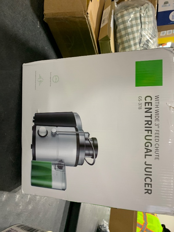 Photo 1 of GDOR 800W Juicer Machine, 3” Wide Feed Chute, Dual-Speed Centrifugal Juicer for Fruits & Vegetables, Anti-Drip Function, BPA-Free, Easy to Clean with Brush, White