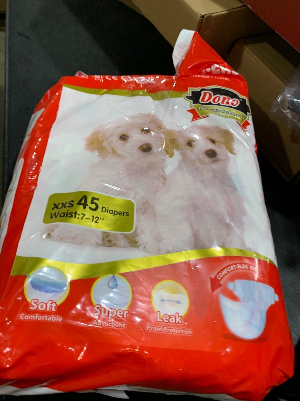 Photo 1 of Dono Disposable Dog Diapers Female, Super Absorbent Doggie Diaper, Rapid-Dry Gel Technology Puppy Diapers, Leak-Proof Fit for Cat Doggy in Heat, Excitable Urination, Incontinence, XX-Small
