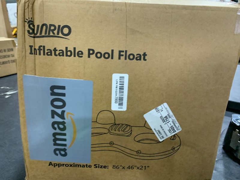 Photo 1 of Sunrio 2025 New & Upgrade 2 Person Double River Tubes for Floating Heavy Duty Inflatable Floating Lounger Premium Water Rafts Pool Float Above Lake and River for Adults?Blue?