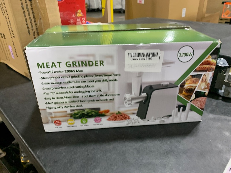 Photo 1 of Oaomi 3200W Max Electric Meat Grinder & Sausage Stuffer - Mincer Machine with Tool 1 Blade And 3 Plates, 3 Tubes & Kubbe Kit Tool for Home Kitchen Use?Black?