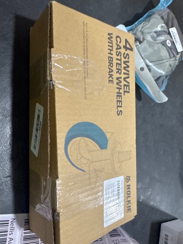 Photo 1 of HOLKIE Caster Wheels 3 inch Locking Casters Set of 4, Threaded Stem 5/16" -18 x 1-1/2" (Diameter 5/16", Length 1-1/2") Swivel Heavy Duty Castors Gray