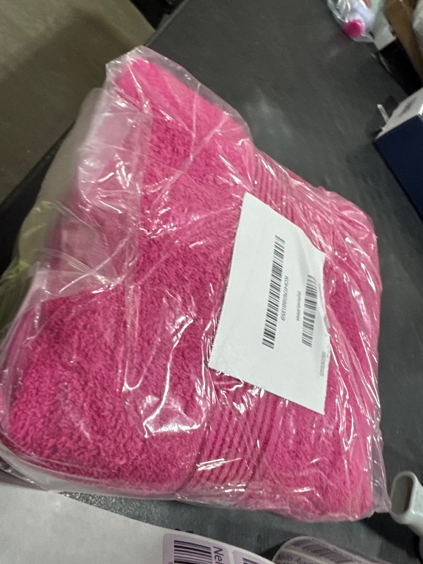 Photo 1 of Belizzi Home Ultra Soft 6 Pack Cotton Towel Set, Contains 2 Bath Towels 28x55 inch, 2 Hand Towels 16x24 inch & 2 Wash Coths 12x12 inch, Ideal Everyday use, Compact & Lightweight - Hot Pink